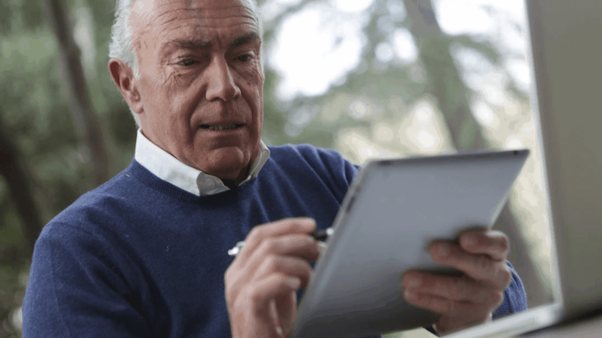 Corporate accountant preparing year-end financial reports